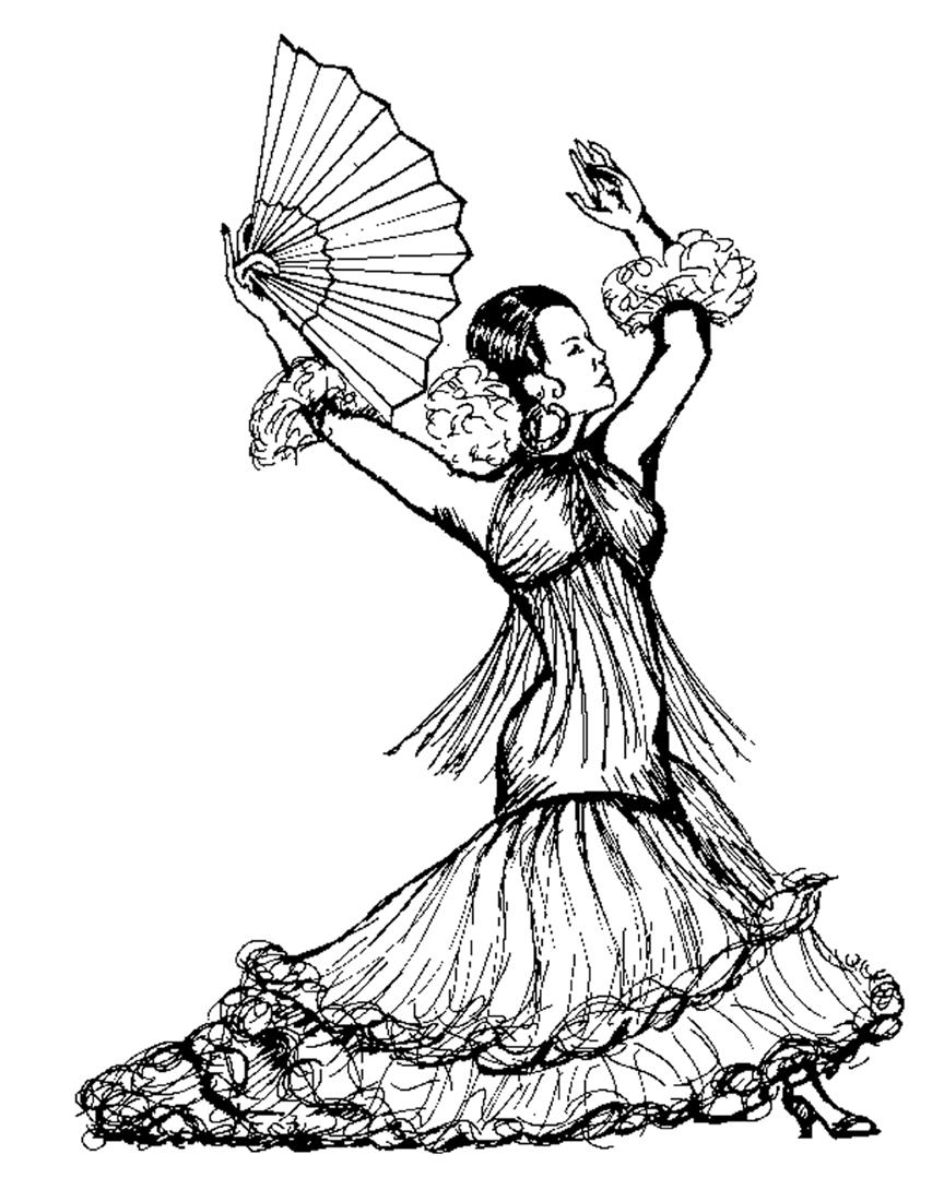 Image of a woman dancing flamenco